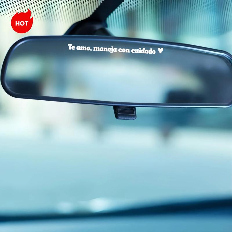 4PACK Te Amo Maneja Con Cuidado Car Decal for Rearview Mirror & Windshield